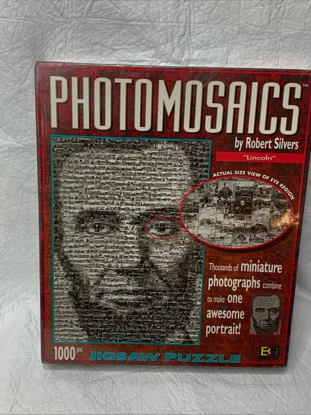 Abraham Lincoln Photomosaics 1000 Piece Jigsaw Puzzle Robert Silvers NEW Sealed!